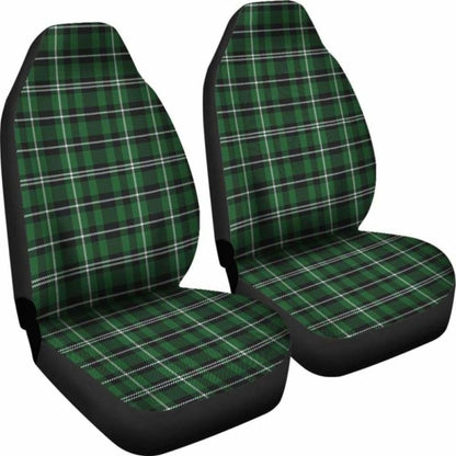 Green White And Black Plaid Car Seat Covers