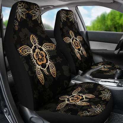 Hawaii Golden Turtle And Hibiscus Car Seat Covers - New