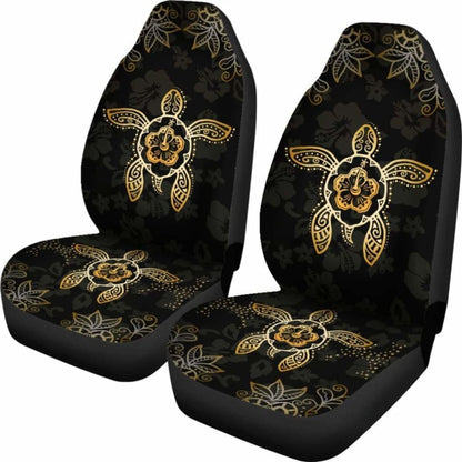 Hawaii Golden Turtle And Hibiscus Car Seat Covers - New