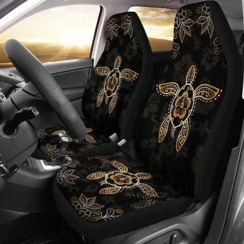 Hawaii Golden Turtle And Hibiscus Car Seat Covers - New