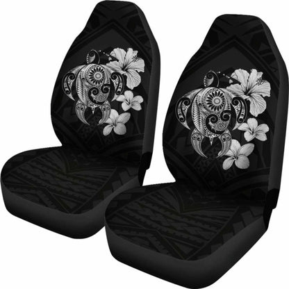 Hibiscus Plumeria Mix Polynesian Gray Turtle Car Seat Covers - New - Awesome