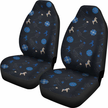 Swedish Dala Horse Car Seat Covers