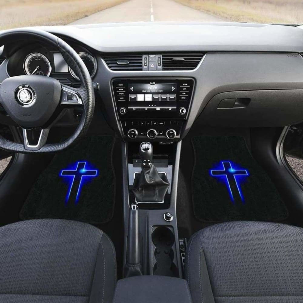 Jesus Blue Cross Car Mats