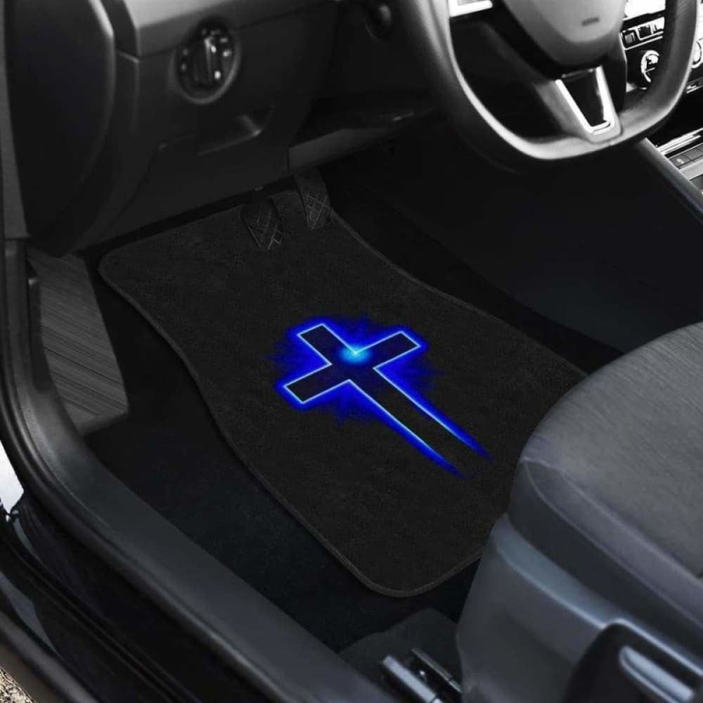 Jesus Blue Cross Car Mats