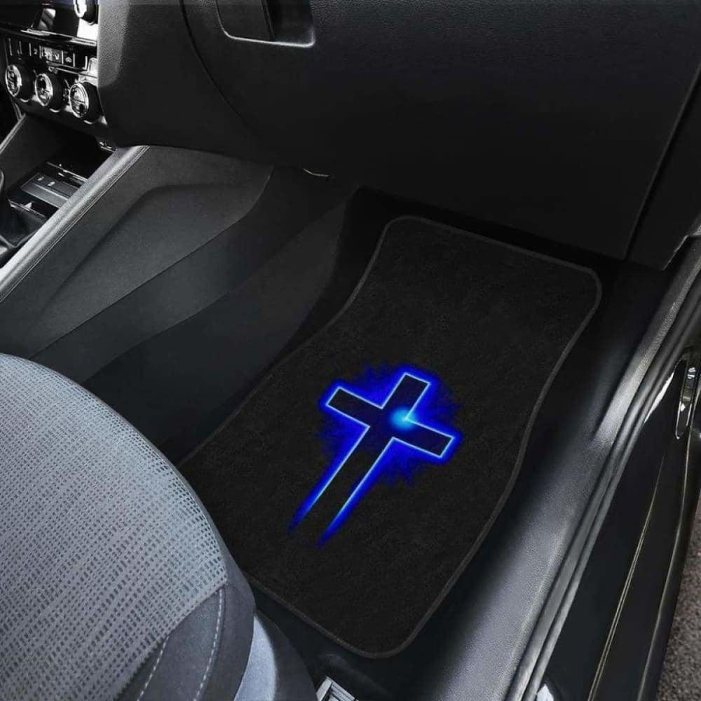 Jesus Blue Cross Car Mats