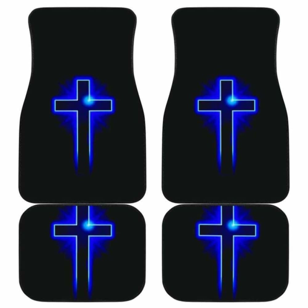 Jesus Blue Cross Car Mats