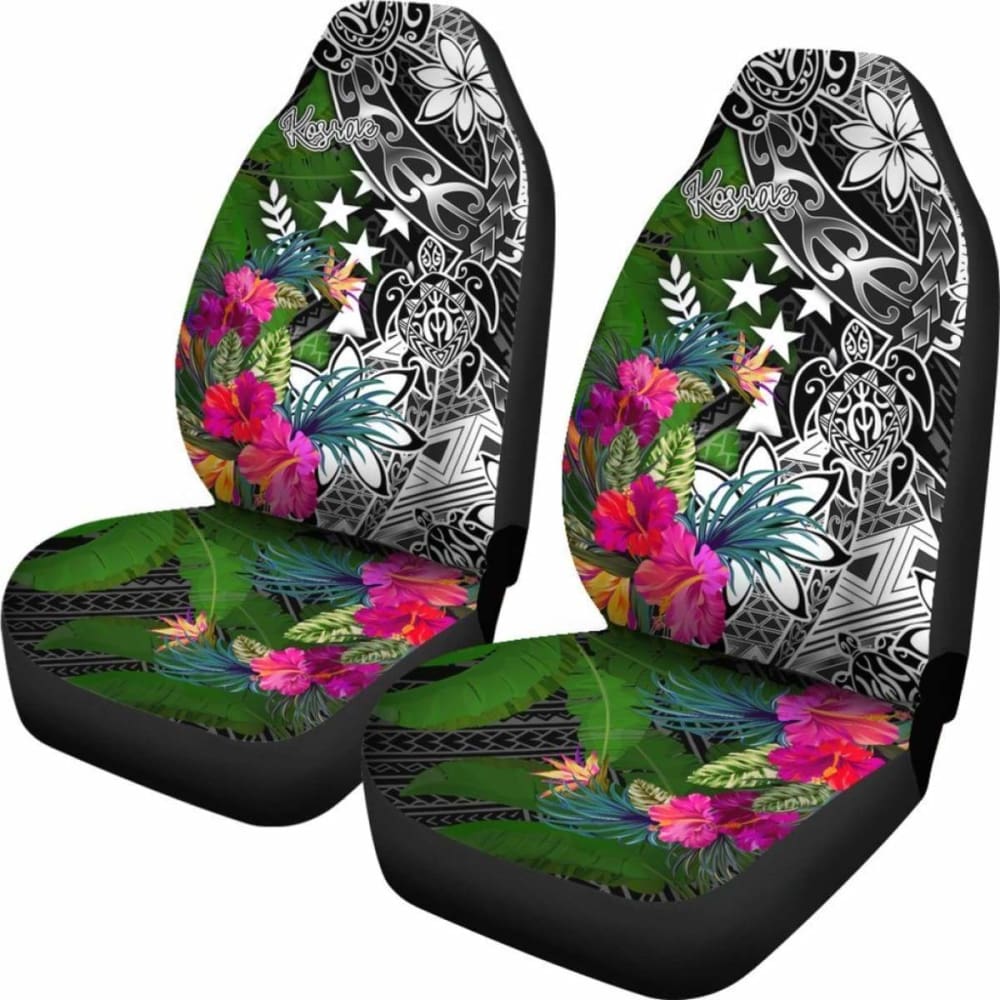 Kosrae Car Seat Covers - Turtle Plumeria Banana Leaf - Amazing