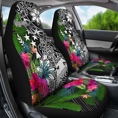 Kosrae Car Seat Covers - Turtle Plumeria Banana Leaf - Amazing