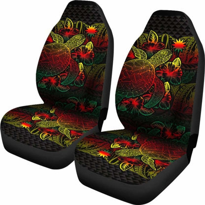 Nauru Polynesian Car Seat Covers - Turtle Hibiscus Reggae - New