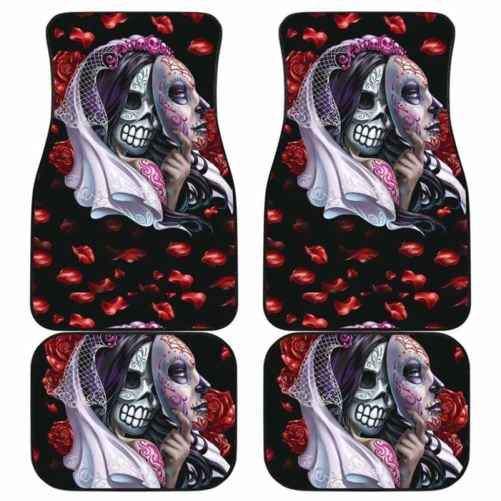 Set Of Pcs Sugar Skull Car Mats