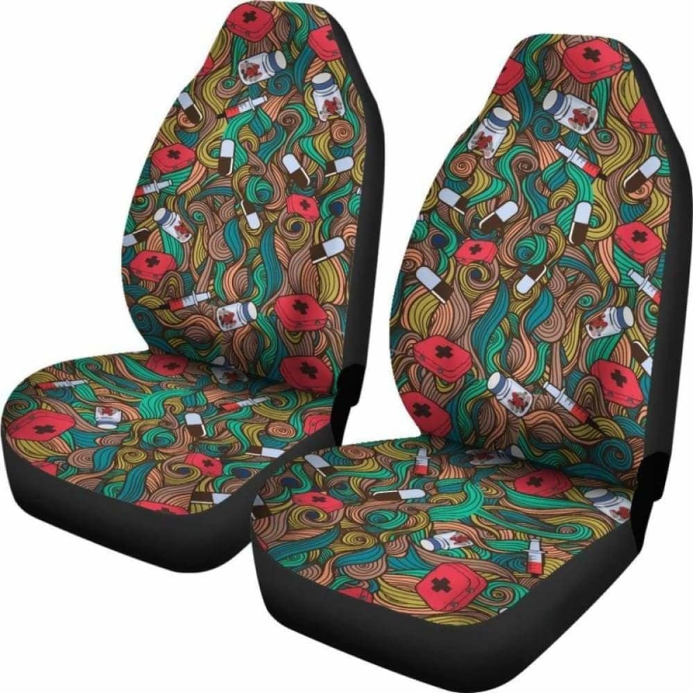 Nurse Accessories Patterns Art Car Seat Cover