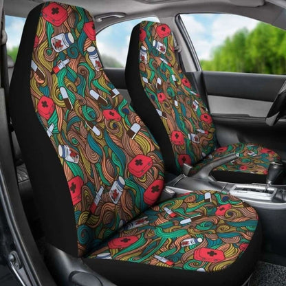 Nurse Accessories Patterns Art Car Seat Cover
