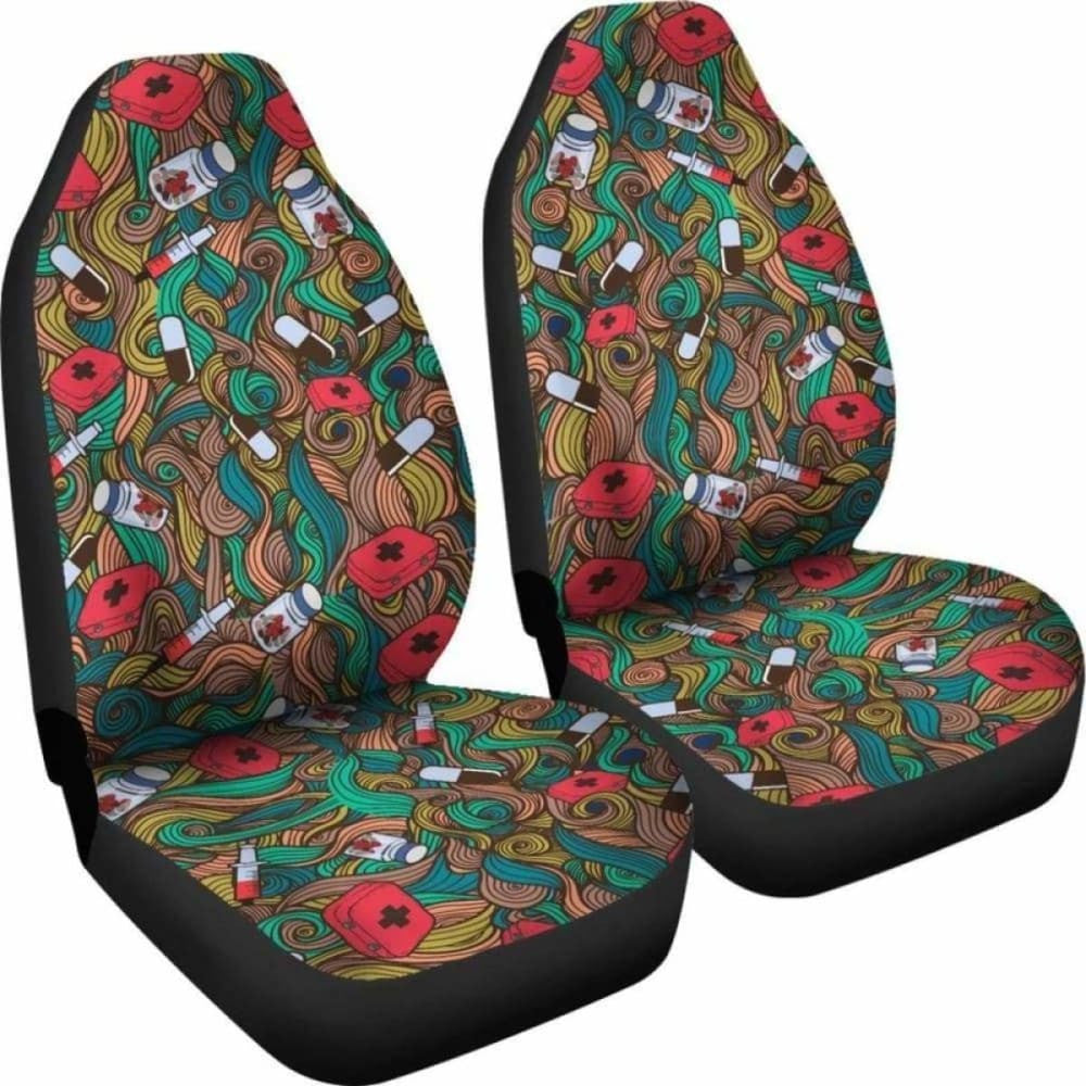 Nurse Accessories Patterns Art Car Seat Cover
