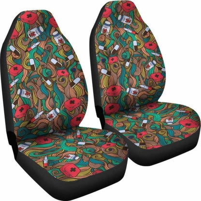 Nurse Accessories Patterns Art Car Seat Cover