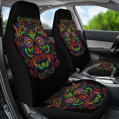 Set Of Sugar Skulls Seat Covers