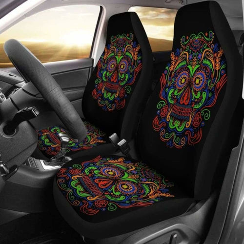 Set Of Sugar Skulls Seat Covers