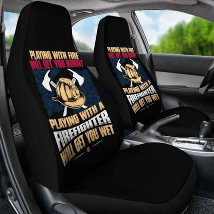 Get Wet Playing With A Firefighter Car Seat Covers