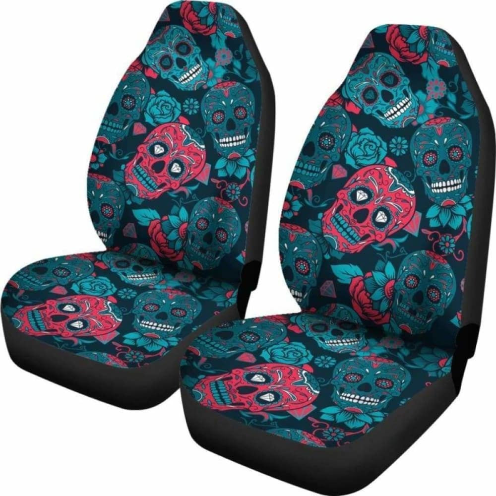 Halloween Sugar Skull Car Seat Covers