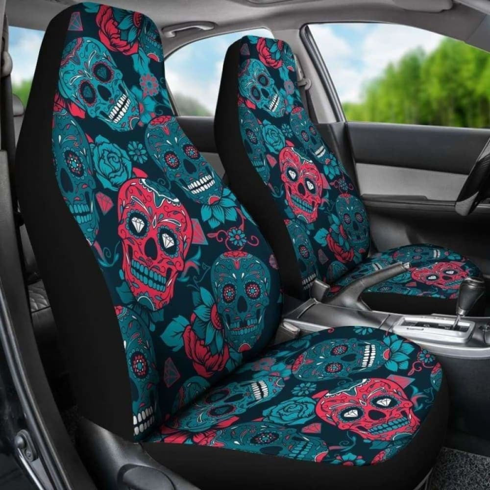 Halloween Sugar Skull Car Seat Covers