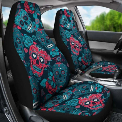 Halloween Sugar Skull Car Seat Covers