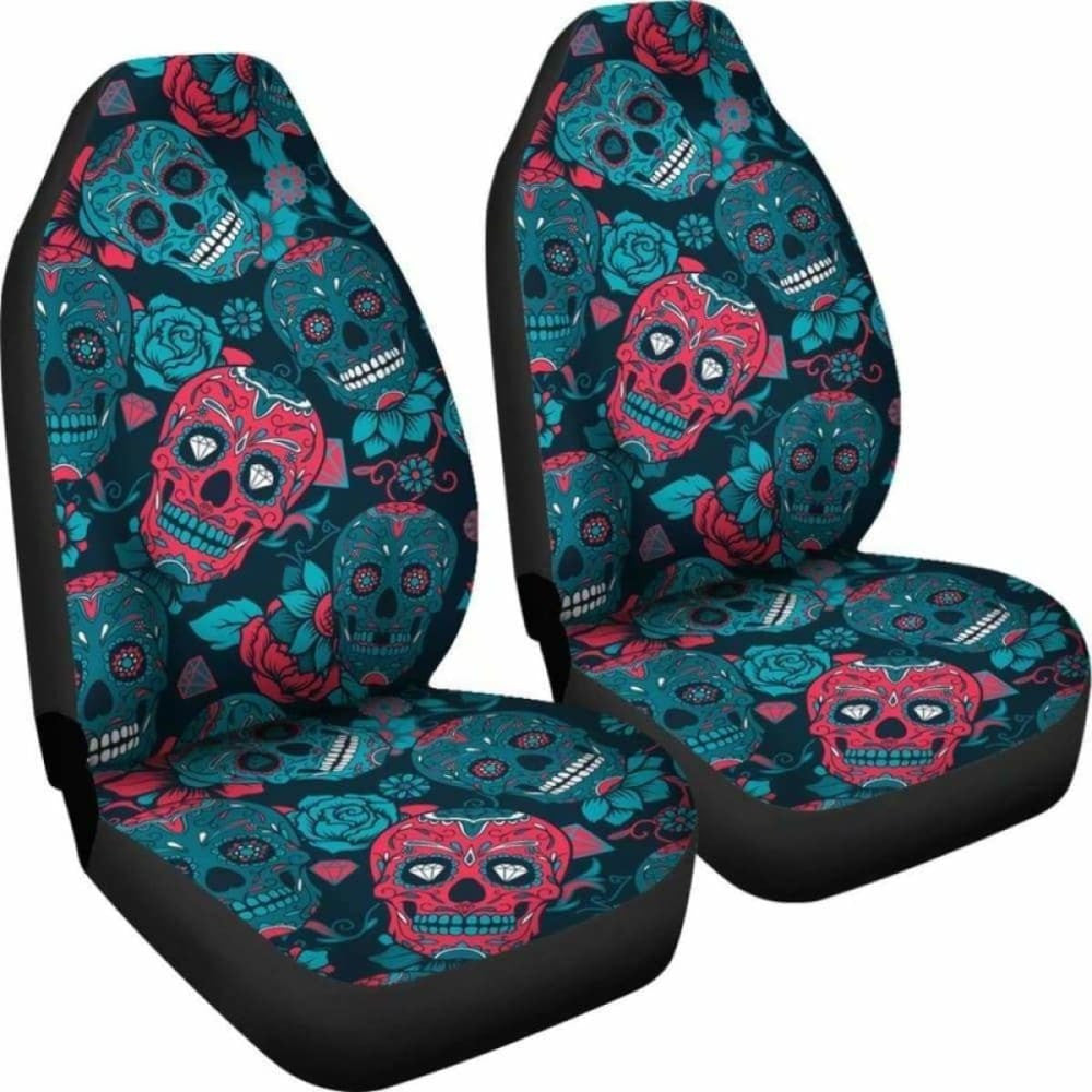 Halloween Sugar Skull Car Seat Covers