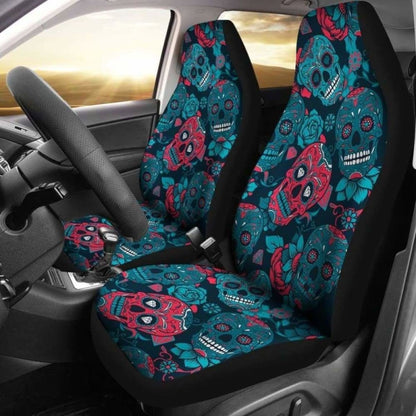 Halloween Sugar Skull Car Seat Covers