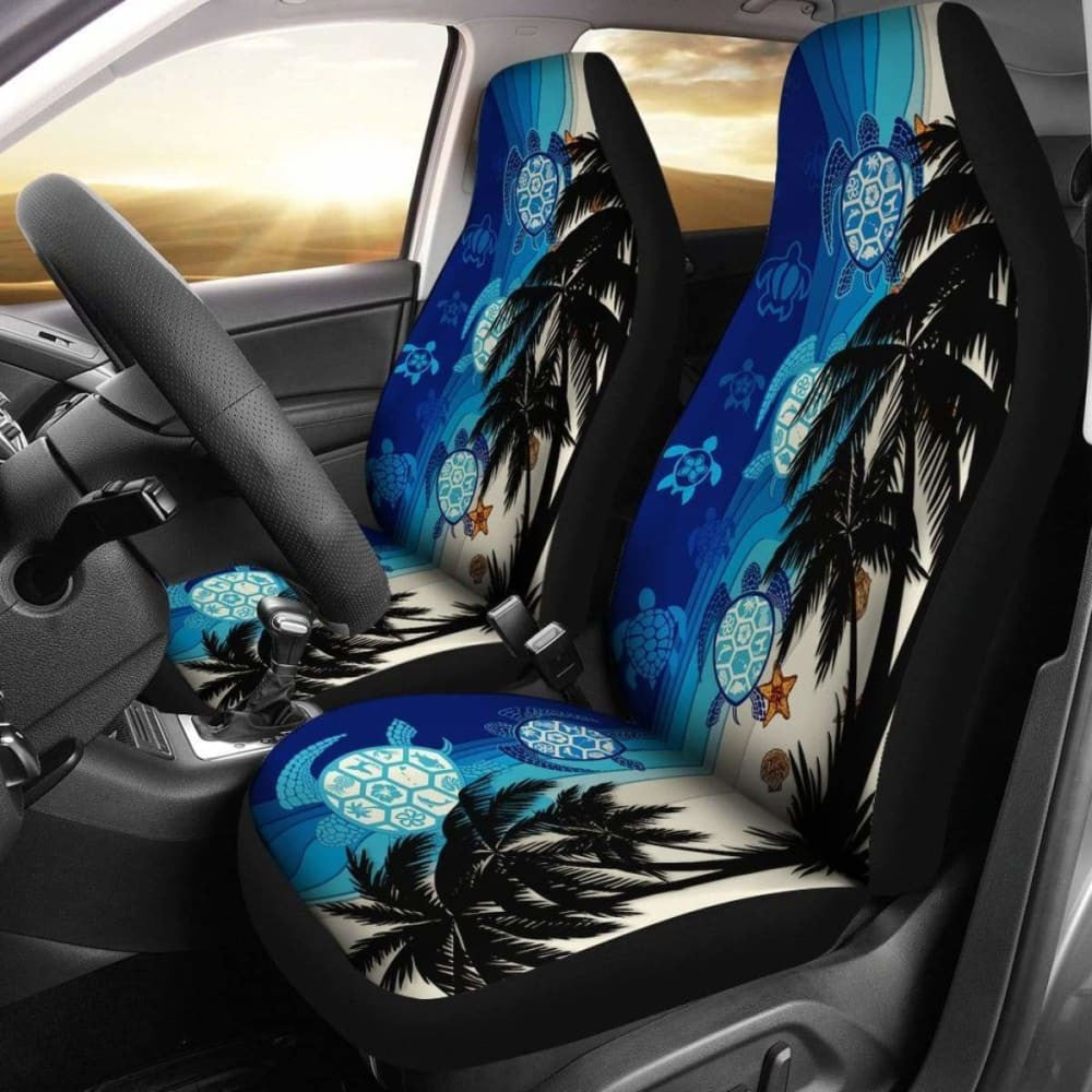 Hawaiian Sea Turtle Symbol Palm Car Seat Cover - New