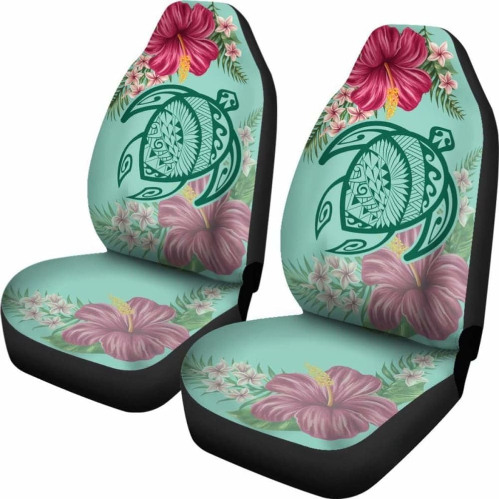 Hawaii Turtle Hibiscus Plumeria Car Set Cover - Hug Style - New - Awesome