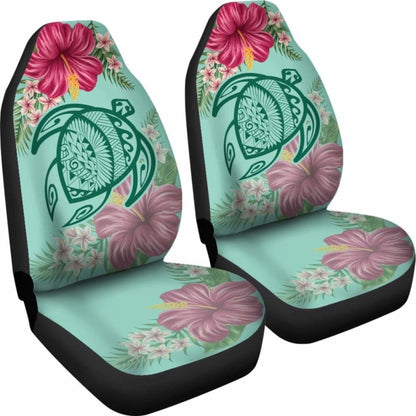 Hawaii Turtle Hibiscus Plumeria Car Set Cover - Hug Style - New - Awesome