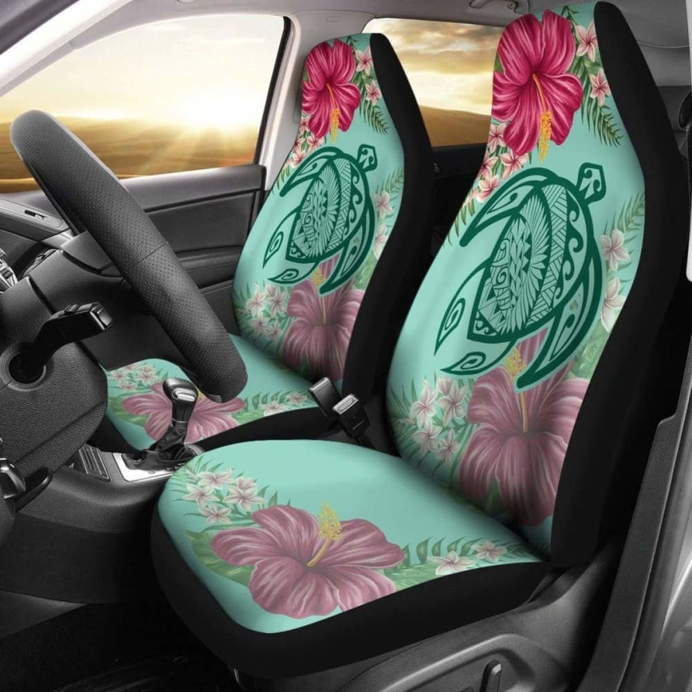 Hawaii Turtle Hibiscus Plumeria Car Set Cover - Hug Style - New - Awesome