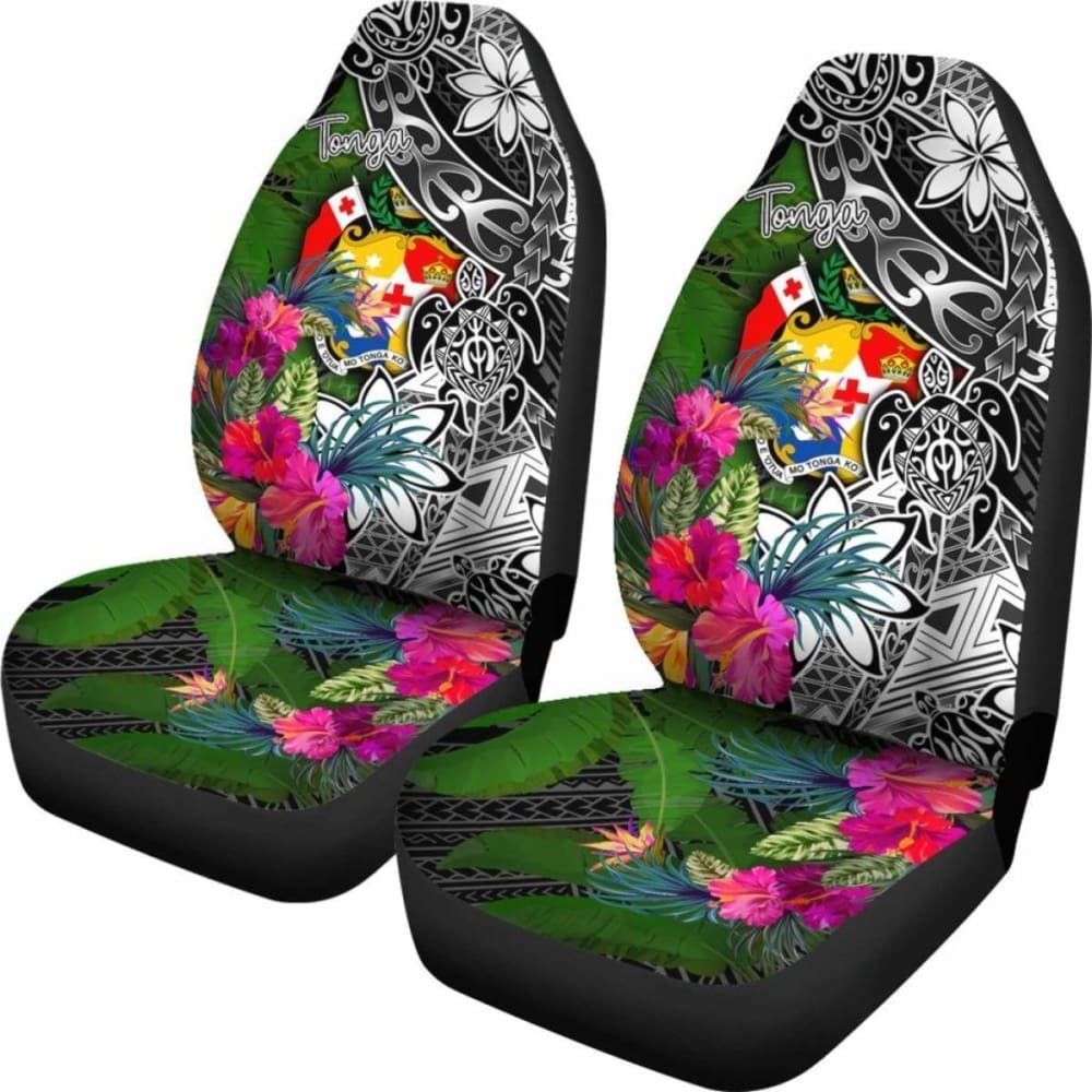 Tonga Car Seat Covers - Turtle Plumeria Banana Leaf - Amazing