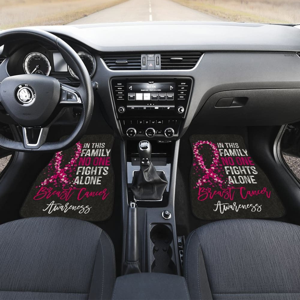 Breast Cancer No One Fights Alone Car Floor Mats
