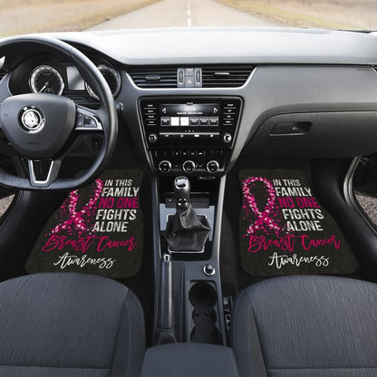Breast Cancer No One Fights Alone Car Floor Mats