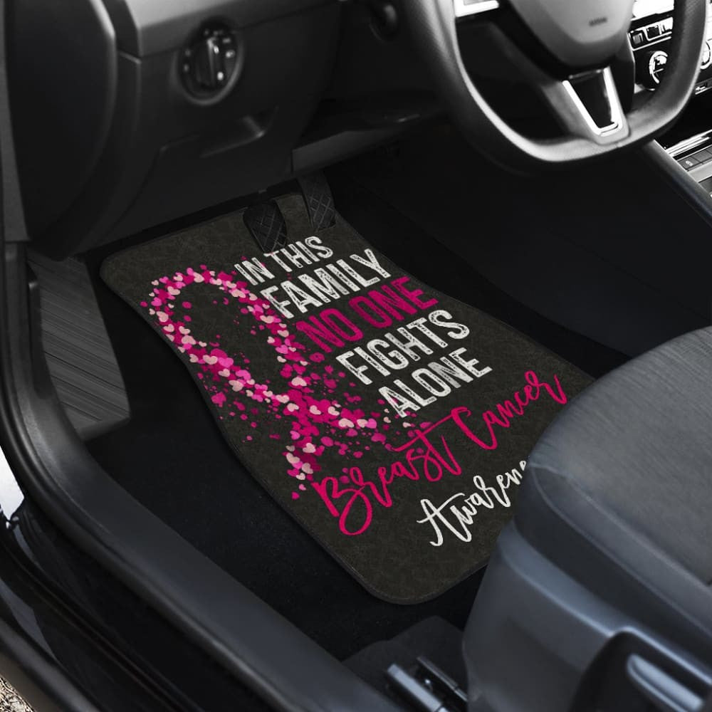 Breast Cancer No One Fights Alone Car Floor Mats