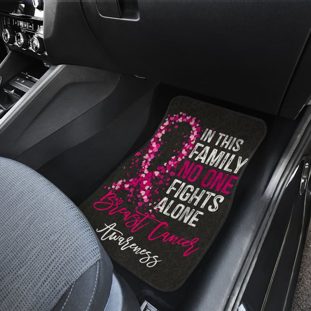 Breast Cancer No One Fights Alone Car Floor Mats