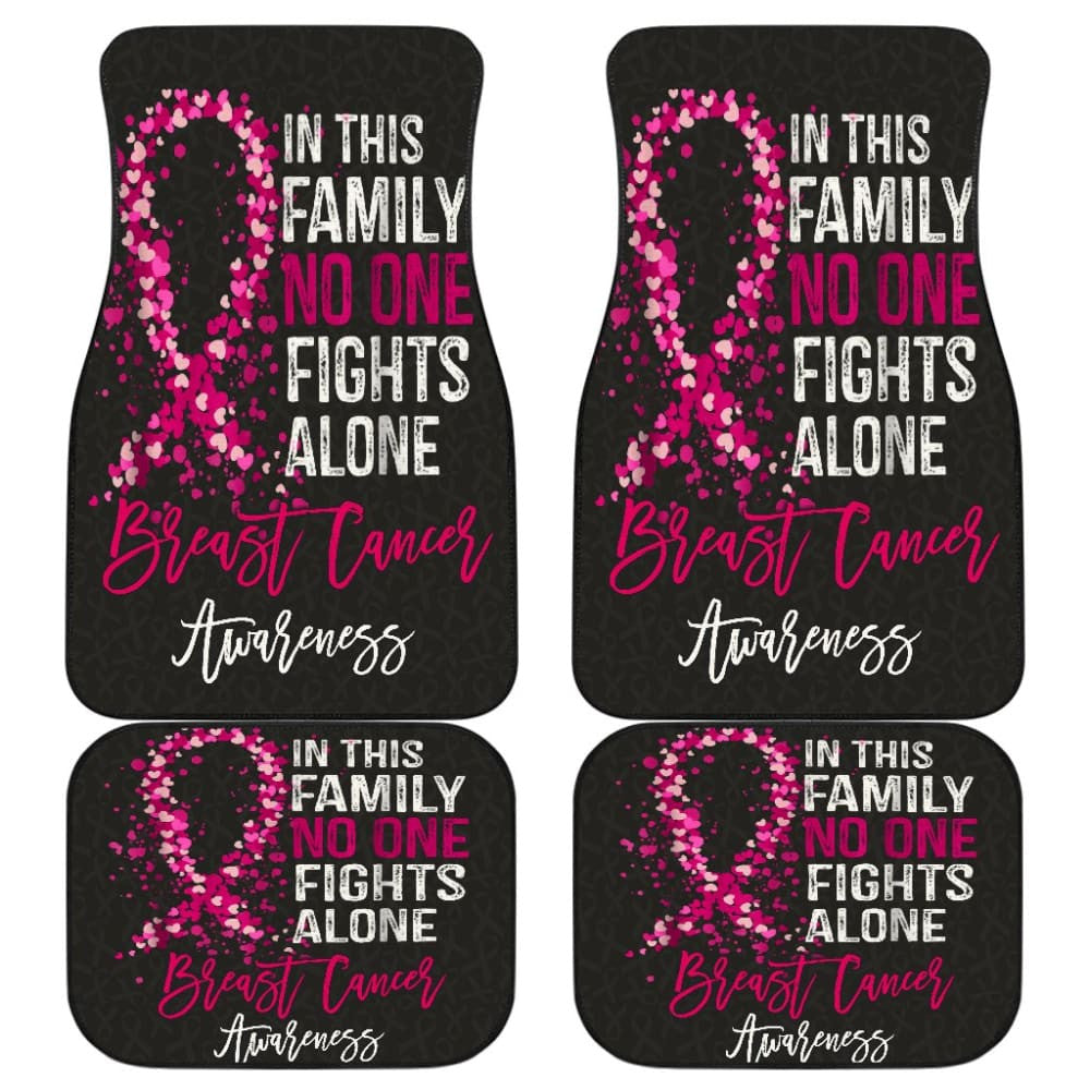 Breast Cancer No One Fights Alone Car Floor Mats