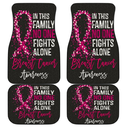Breast Cancer No One Fights Alone Car Floor Mats