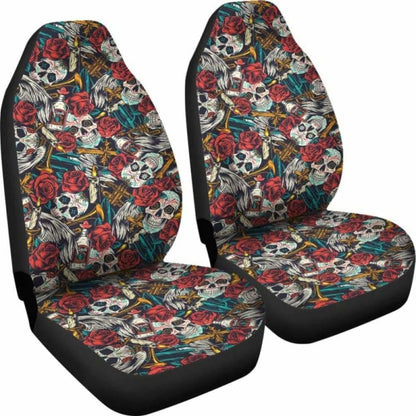Set Of Pcs Sugar Skull Car Seat Covers