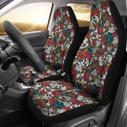 Set Of Pcs Sugar Skull Car Seat Covers