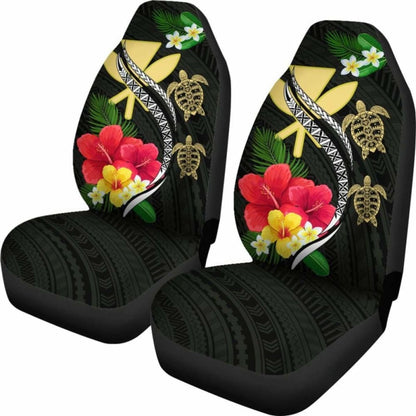 Hawaii Map Turtle Hibiscus Plumeria Polynesian - Car Seat Covers New Awesome