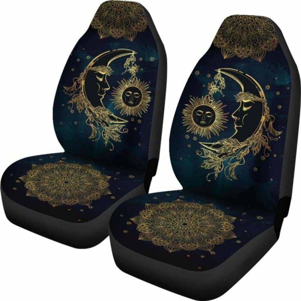 Sun & Moon Art Draw Car Seat Covers