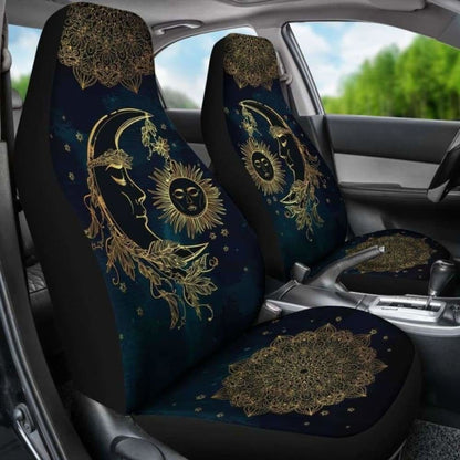 Sun & Moon Art Draw Car Seat Covers