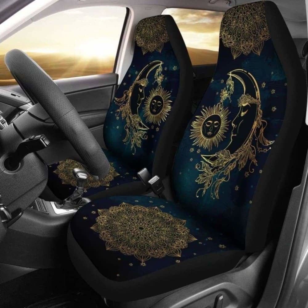 Sun & Moon Art Draw Car Seat Covers