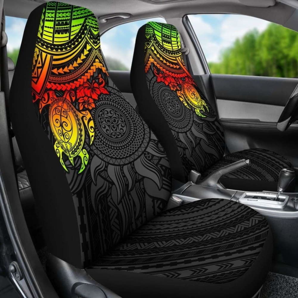 Polynesian Car Seat Covers - Polynesian Reggae Turtle - Amazing