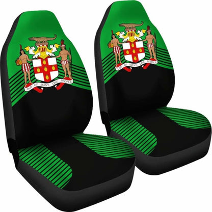 Jamaica Black Coat Of Arms Car Seat Covers Amazing