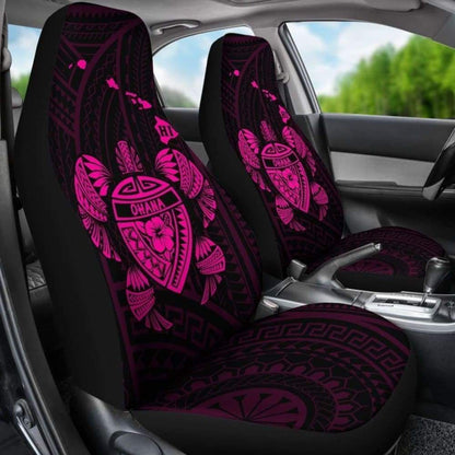 Hawaii Turtle Hibiscus Map Car Seat Covers - Pink - New -