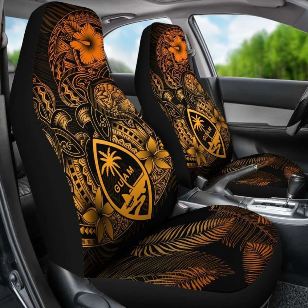 Guam Polynesian Car Seat Covers - Gold Turtle Homeland - Amazing