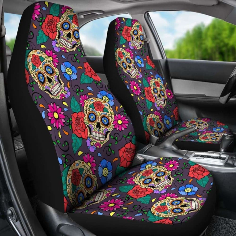 Sugar Skull Pattern Car Seat Cover