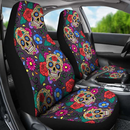Sugar Skull Pattern Car Seat Cover