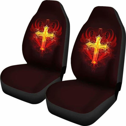 Winged Cross Car Seat Covers